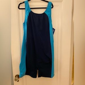 NWT! Waterpro Blue and Black Women's Swim One Piece